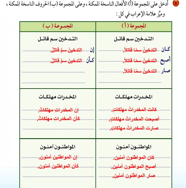 الافعال الناسخة