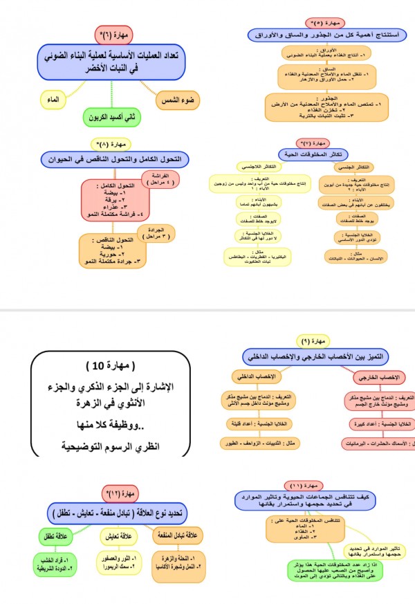 ملخص علوم خامس الفصل الاول 1441